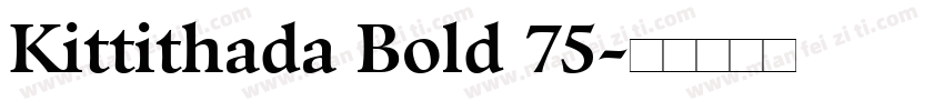 Kittithada Bold 75字体转换
